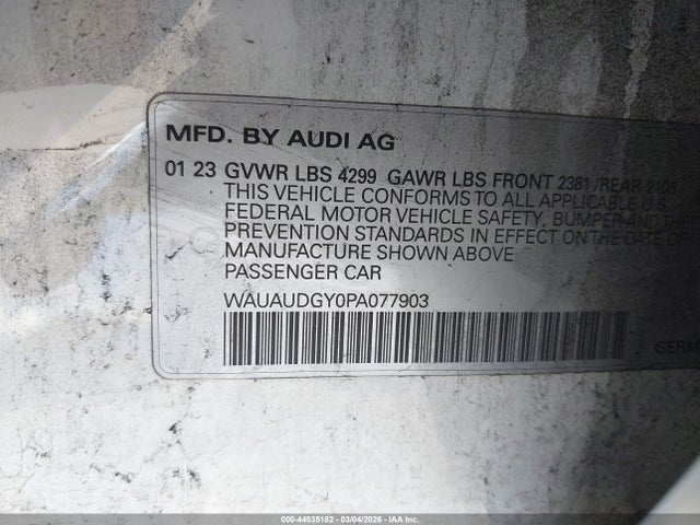 WAUAUDGY0PA077903 Audi A3 Premium 40 Tfsi Front-wheel Drive S Tronic