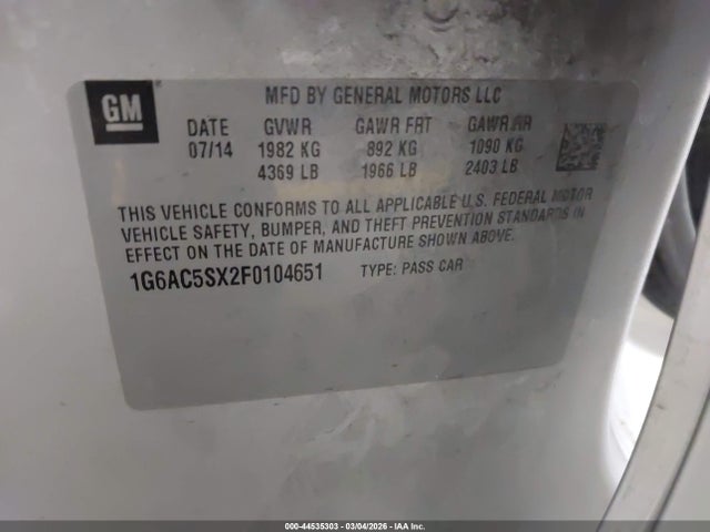 2015 CADILLAC ATS 1G6AC5SX2F0104651 Photo 8