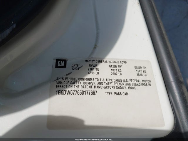 2005 CADILLAC STS 1G6DW677650177667 Photo 8