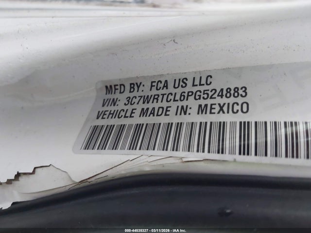 2023 Ram 3500 Chassis Tradesman/slt/laramie/limited მანქანა იყიდება აუქციონზე, vin: 3C7WRTCL6PG524883, აუქციონის ნომერი: 44535327