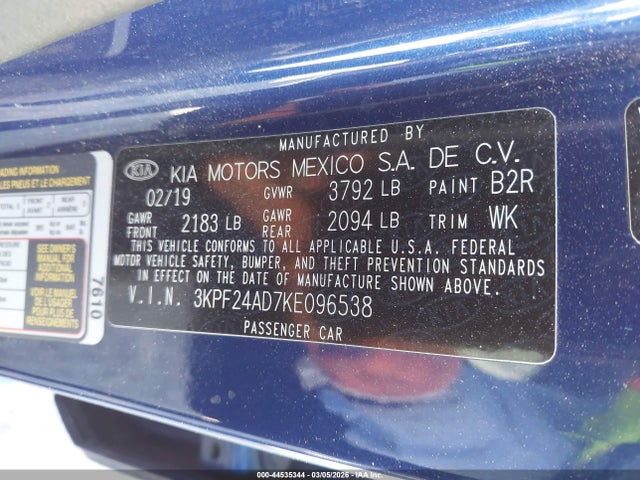 KIA Forte Lxs 2019 3KPF24AD7KE096538 Image 9