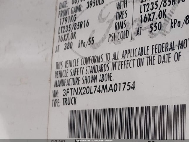 2004 FORD F-250 3FTNX20L74MA01754 Photo 8