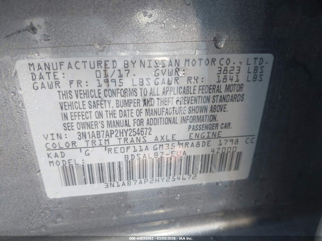 2017 NISSAN SENTRA 3N1AB7AP2HY254672 Photo 8