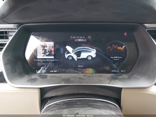 Продаж на аукціоні авто 2016 Tesla Model X 75d/p100d/p90d, vin: 5YJXCBE40GF000900, номер лоту: 44535400