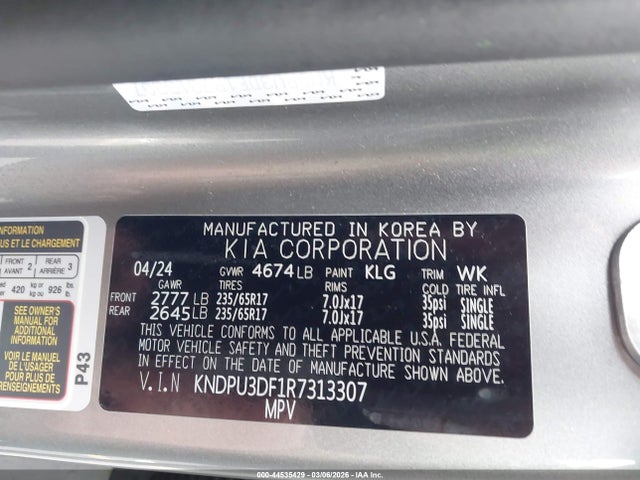 KIA Sportage Lx 2024 KNDPU3DF1R7313307 Image 9