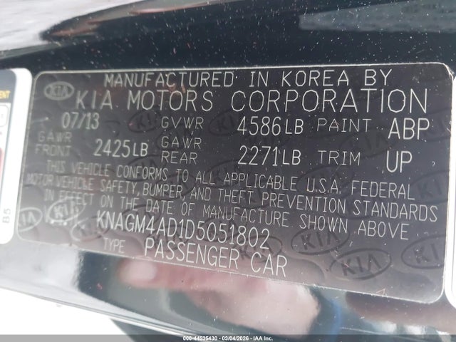 2013 KIA OPTIMA HYBRID KNAGM4AD1D5051802 Photo 8