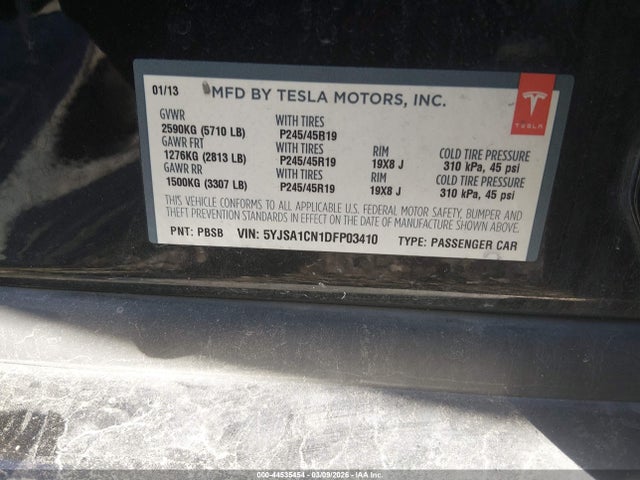 2013 TESLA MODEL S 5YJSA1CN1DFP03410 Photo 8