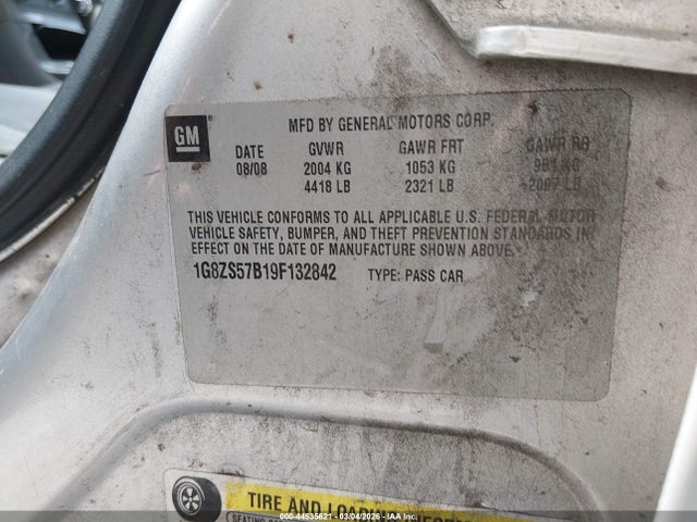 2009 SATURN AURA 1G8ZS57B19F132842 Photo 8