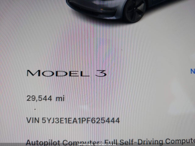 Продаж на аукціоні авто 2023 Tesla Model 3 Rear-wheel Drive, vin: 5YJ3E1EA1PF625444, номер лоту: 44535626