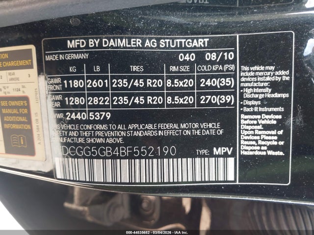 2011 MERCEDES-BENZ GLK 350 WDCGG5GB4BF552190 Photo 8