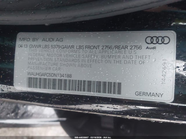 2013 AUDI A6 WAUHGAFC5DN134188 Photo 8