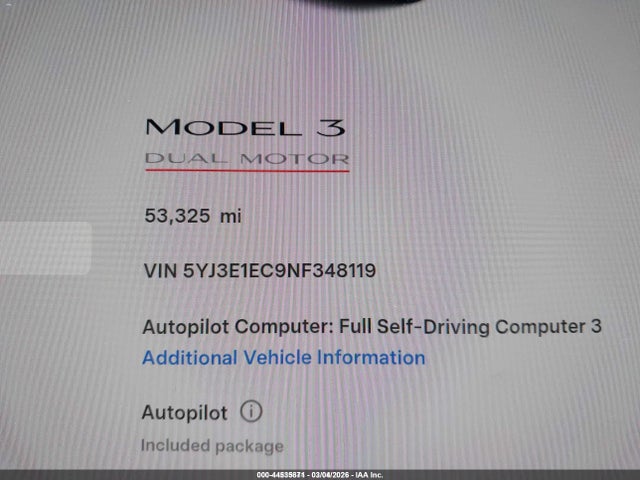 2022 TESLA MODEL 3 5YJ3E1EC9NF348119 Photo 6