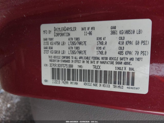 2007 DODGE RAM 1500 3D7KR19D97G751880 Photo 8
