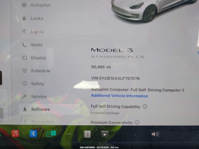 Продажа на аукционе авто 2020 Tesla Model 3 Standard Range Plus Rear-wheel Drive/standard Range Rear-wheel Drive, vin: 5YJ3E1EAXLF797076, номер лота: 44535995