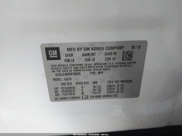 Продаж на аукціоні авто 2019 Buick Encore Fwd Preferred, vin: KL4CJASB2KB708265, номер лоту: 44536026