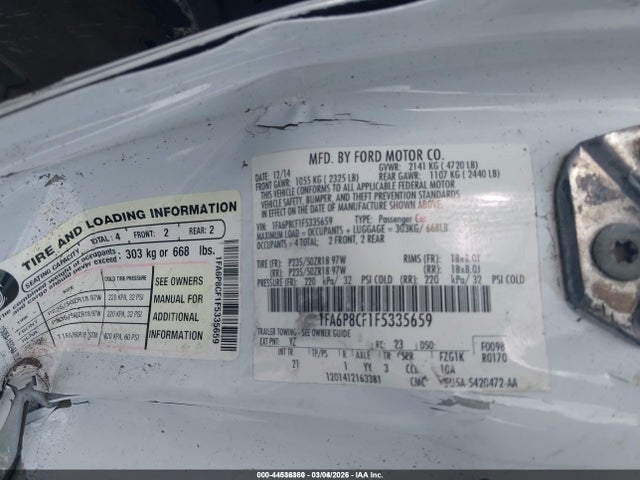 2015 FORD MUSTANG 1FA6P8CF1F5335659 Photo 8