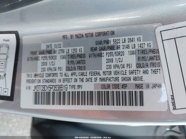 Mazda Cx-9 Grand Touring 2023 JM3TCBDY5P0638519 Image 9
