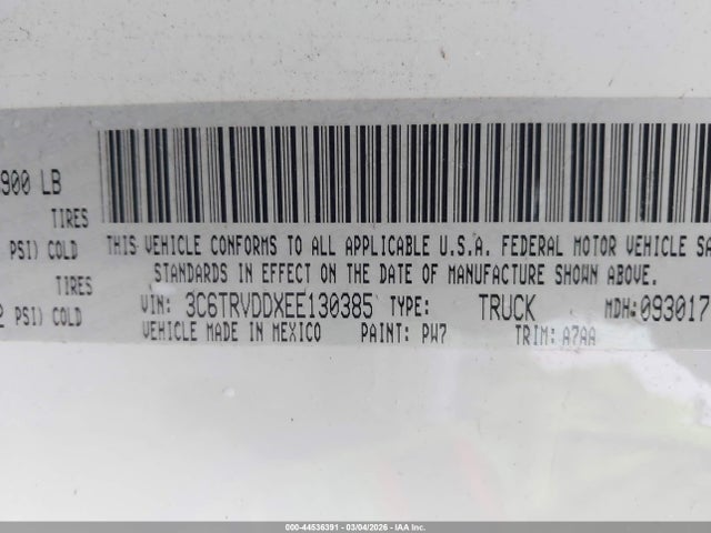 2014 RAM PROMASTER 2500 3C6TRVDDXEE130385 Photo 8