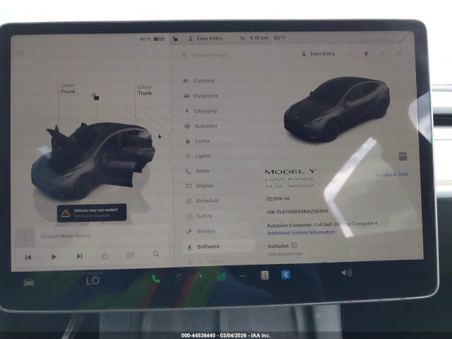 44536440 :رقم المزاد ، 7SAYGDEE6RA239450 vin ، 2024 Tesla Model Y Long Range Dual Motor All-wheel Drive مزاد بيع