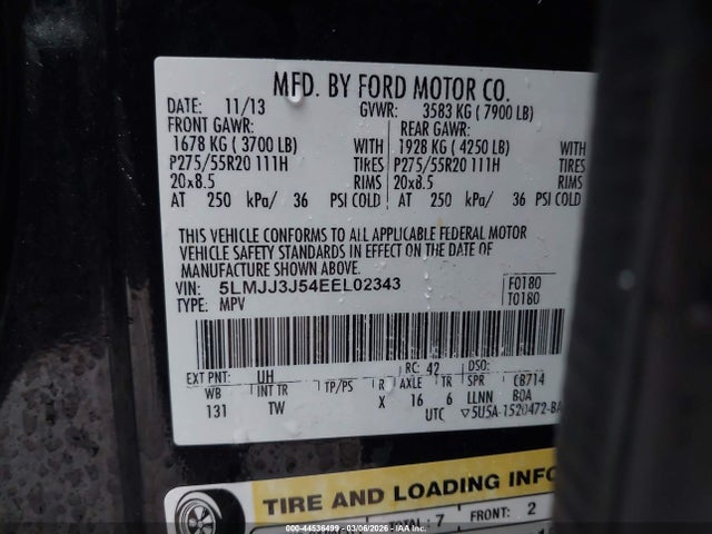 5LMJJ3J54EEL02343 Lincoln NAVIGATOR L