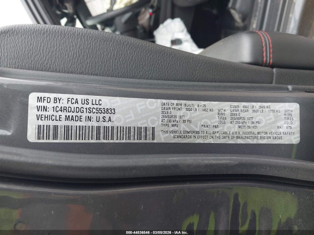 Dodge Durango Gt Awd 2025 1C4RDJDG1SC553833 Image 9