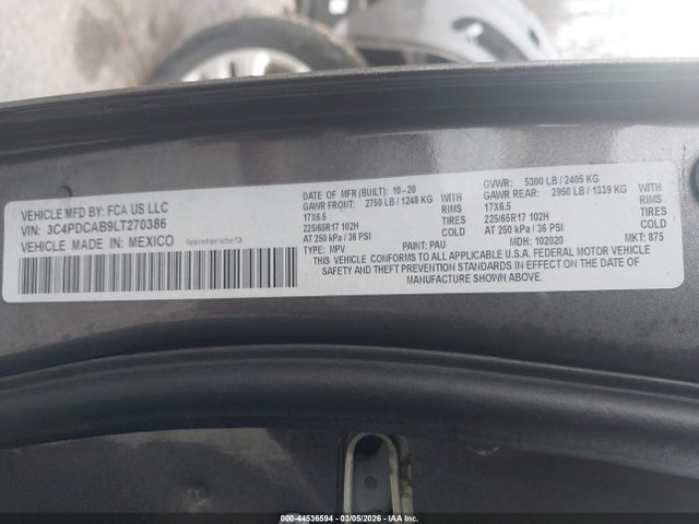 2020 DODGE JOURNEY 3C4PDCAB9LT270386 Photo 8