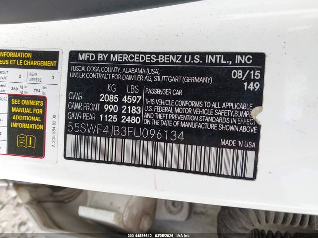 2015 MERCEDES-BENZ C 300 55SWF4JB3FU096134 Photo 8