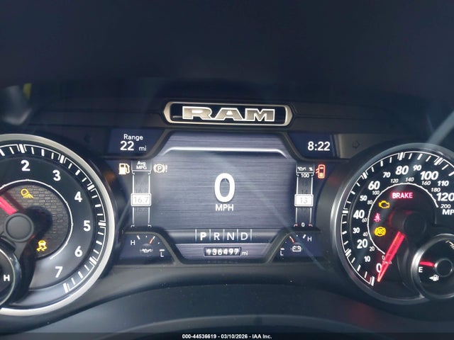 44536619 :رقم المزاد ، 1C6SRFJTXKN586598 vin ، 2019 Ram 1500 Laramie  4x4 5'7 Box مزاد بيع