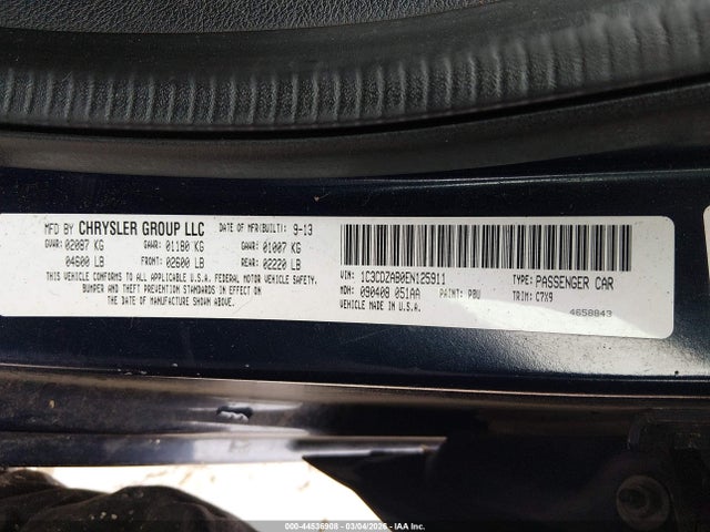 Продаж на аукціоні авто 2014 Dodge Avenger Se, vin: 1C3CDZAB0EN125911, номер лоту: 44536908