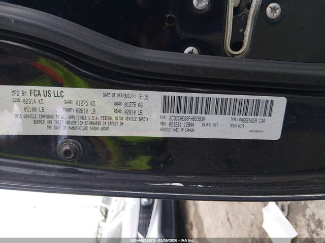 Aukcja sprzedaży 2015 Chrysler 300c, vin: 2C3CCAEG0FH853930, numer aukcji: 44536978