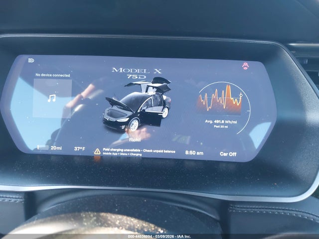Продаж на аукціоні авто 2018 Tesla Model X 100d/75d/p100d, vin: 5YJXCAE24JF117766, номер лоту: 44536994
