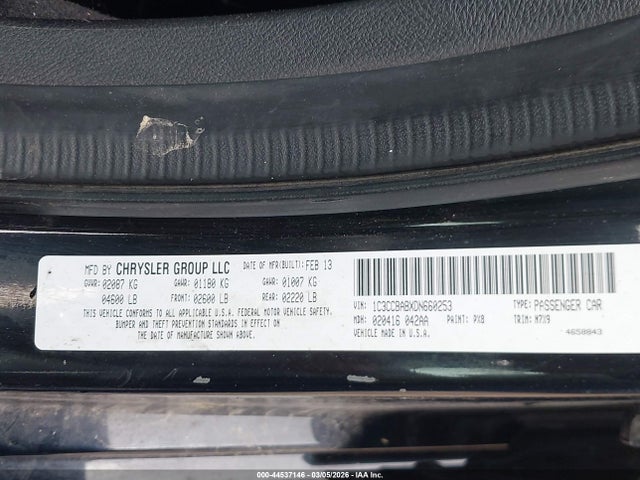 2013 CHRYSLER 200 1C3CCBABXDN660253 Photo 8