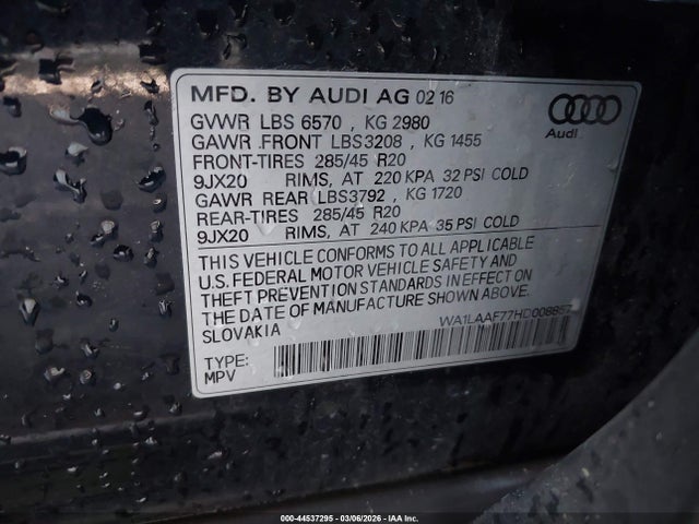 2017 AUDI Q7 WA1LAAF77HD008857 Photo 8