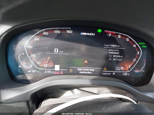 2020 Bmw X3 M40i მანქანა იყიდება აუქციონზე, vin: 5UXTY9C09L9B71806, აუქციონის ნომერი: 44537300