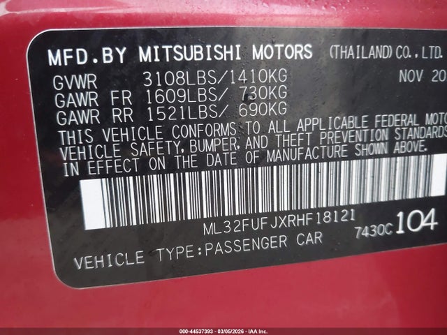 2024 MITSUBISHI MIRAGE G4 ML32FUFJXRHF18121 Photo 8
