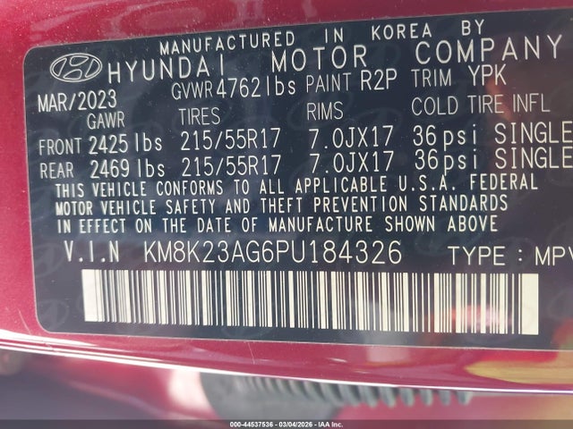 2023 HYUNDAI KONA ELECTRIC KM8K23AG6PU184326 Photo 8