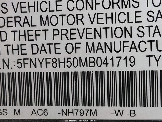 2021 HONDA PASSPORT 5FNYF8H50MB041719 Photo 8