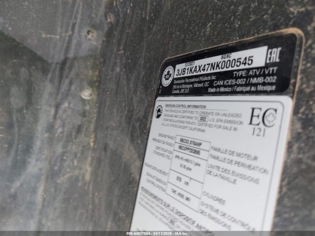 2022 CAN-AM COMMANDER 3JB1KAX47NK000545 Photo 9