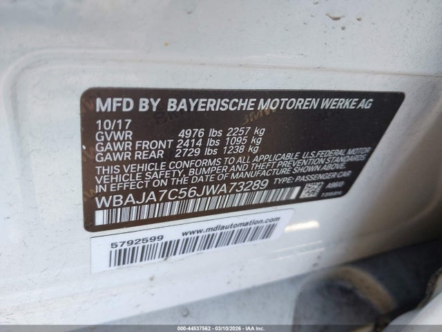 2018 BMW 530I WBAJA7C56JWA73289 Photo 8