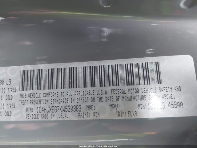 2019 JEEP WRANGLER UNLIMITED 1C4HJXEG7KW530383 Photo 8