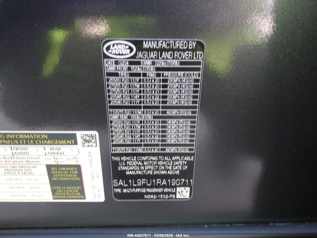 SAL1L9FU1RA190711 Land Rover Range Rover Sport Dynamic Se