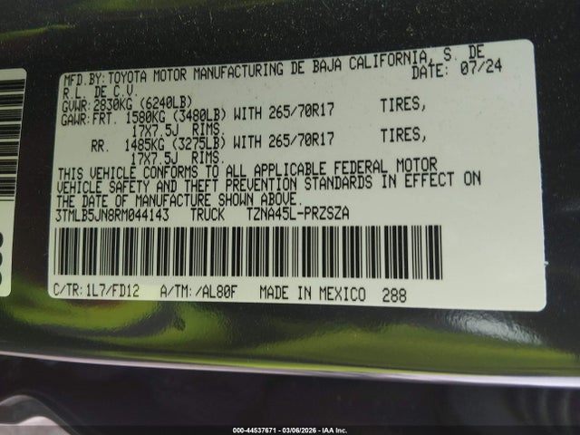 2024 TOYOTA TACOMA 3TMLB5JN8RM044143 Photo 8