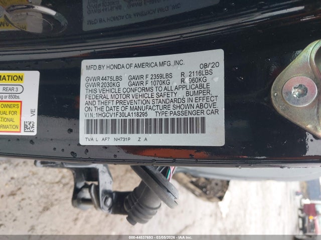 1HGCV1F30LA118295 Honda Accord Sport