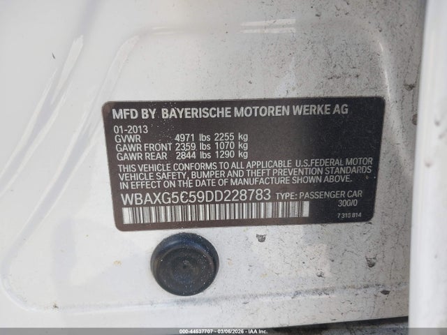 2013 BMW 528I WBAXG5C59DD228783 Photo 8