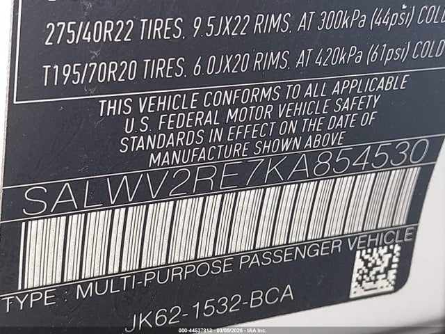 2019 LAND ROVER RANGE ROVER SPORT SALWV2RE7KA854530 Photo 8