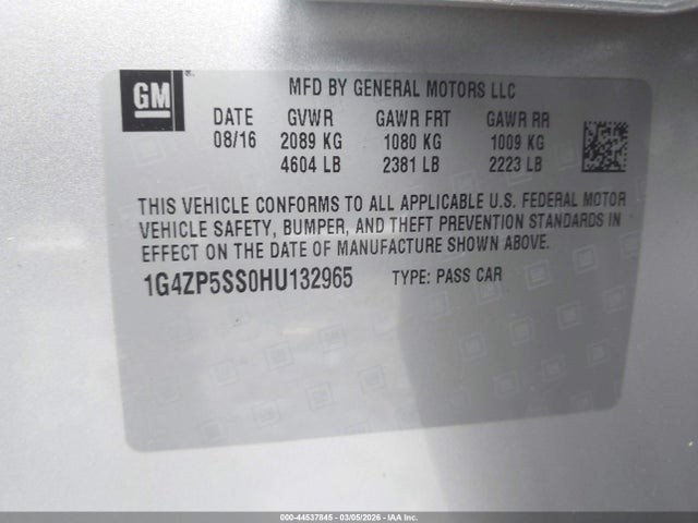 1G4ZP5SS0HU132965 Buick Lacrosse Essence