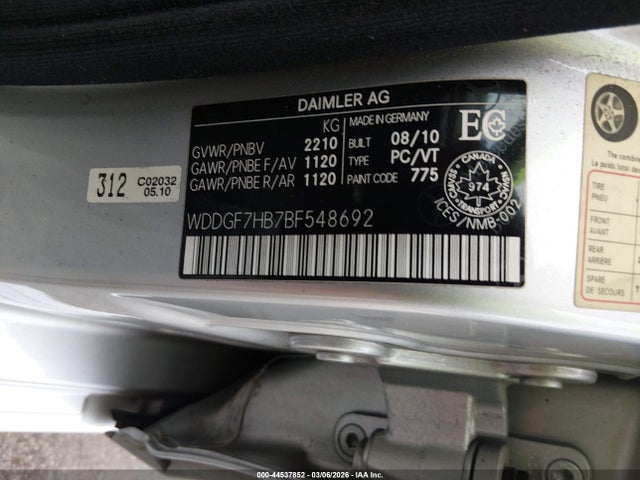 Aukcja sprzedaży 2011 Mercedes-benz C 63 Amg, vin: WDDGF7HB7BF548692, numer aukcji: 44537852