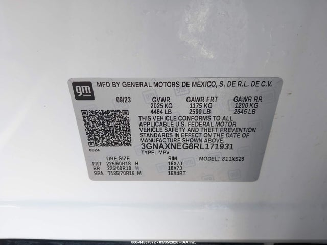 2024 CHEVROLET EQUINOX 3GNAXNEG8RL171931 Photo 8