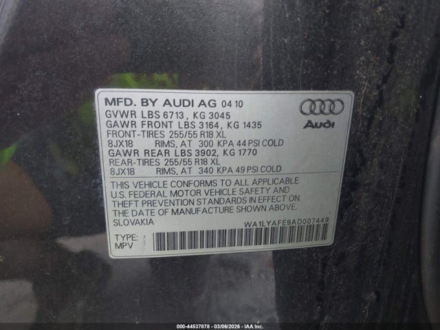 2010 AUDI Q7 WA1LYAFE9AD007449 Photo 8
