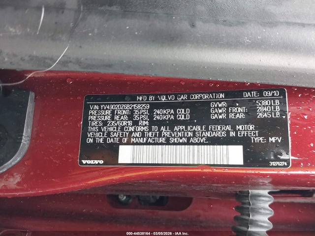 2011 VOLVO XC60 YV4902DZ6B2158259 Photo 8